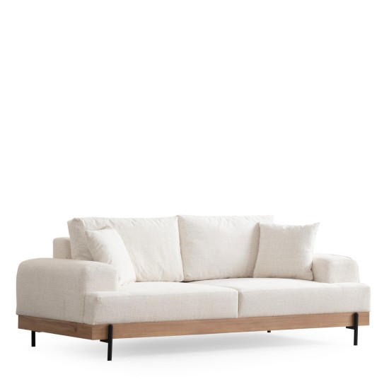 3-Seat Sofa Eti Oak 3 Seater - White White Atelier del Sofa 3-Seat Sofa Eti Oak 3 Seater - White White
