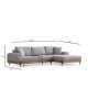 Corner Sofa Eti Oak Right - Grey Grey Corner Sofa Eti Oak Right - Grey Grey