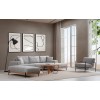 Corner Sofa Eti Oak Right - Grey Grey