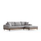 Corner Sofa Eti Oak Right - Grey Grey Corner Sofa Eti Oak Right - Grey Grey