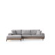 Corner Sofa Eti Oak Left - Grey Grey