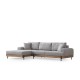 Corner Sofa Eti Oak Left - Grey Grey