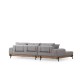 Corner Sofa Eti Oak Left - Grey Grey