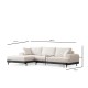 Corner Sofa Eti Black Left - White White Corner Sofa Eti Black Left - White White