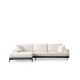 Corner Sofa Eti Black Left - White White Corner Sofa Eti Black Left - White White