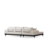Corner Sofa Eti Black Left - White White