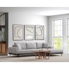 Corner Sofa Eti Black Right - Grey Grey