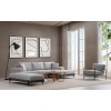 Corner Sofa Eti Black Right - Grey Grey
