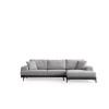 Corner Sofa Eti Black Right - Grey Grey