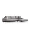 Corner Sofa Eti Black Right - Grey Grey