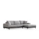 Corner Sofa Eti Black Right - Grey Grey