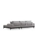 Corner Sofa Eti Black Right - Grey Grey