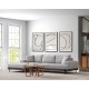 Corner Sofa Eti Black Left - Grey Grey Corner Sofa Eti Black Left - Grey Grey