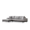 Corner Sofa Eti Black Left - Grey Grey