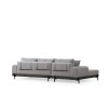 Corner Sofa Eti Black Left - Grey Grey