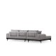 Corner Sofa Eti Black Left - Grey Grey Corner Sofa Eti Black Left - Grey Grey