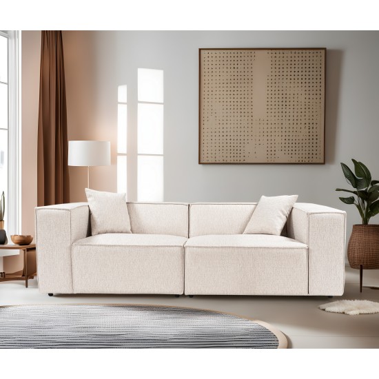 Διθέσιος Καναπές Lora - Χρώμα Ανοιχτό Καφέ - 220x180x65εκ Διθέσιος Καναπές Lora - Χρώμα Ανοιχτό Καφέ - 220x180x65εκ