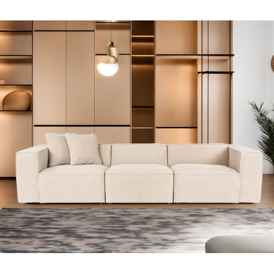 Τριθέσιος Καναπές Lora - Χρώμα Peach - 303x108x65εκ