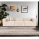 Τριθέσιος Καναπές Lora - Χρώμα Peach - 303x108x65εκ