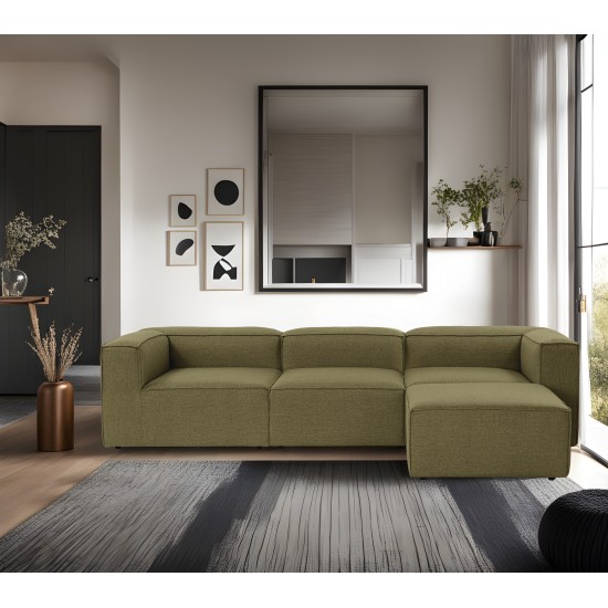 Γωνιακός Καναπές - Fora - Χρώμα Πράσινο - 296x185x66 Γωνιακός Καναπές - Fora - Χρώμα Πράσινο - 296x185x66