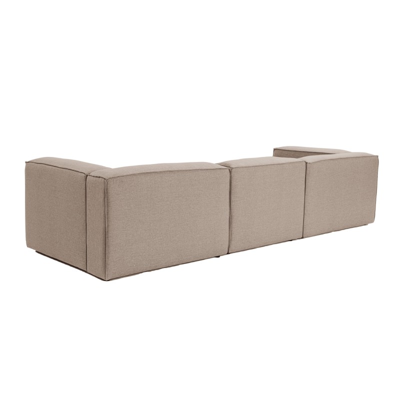 Τριθέσιος Καναπές - Fora - Χρώμα Καφέ - 296x248x66εκ