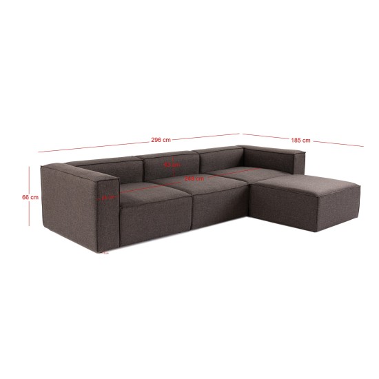Corner Sofa Fora - Dark Brown Dark Brown