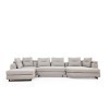 Γωνιακός Καναπές Αριστερή Γωνία - Padova - Χρώμα Light Grey - 385x200x70εκ