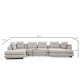 Corner Sofa Padova Corner-2-Left - Light Grey Light Grey Corner Sofa Padova Corner-2-Left - Light Grey Light Grey