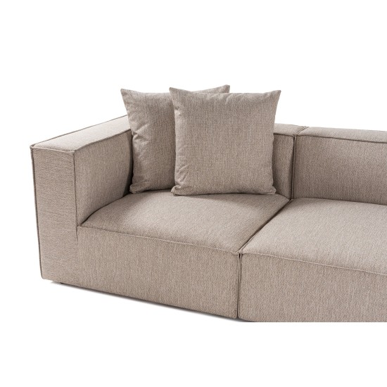 Corner Sofa Sora (L1-O1-O1-1R-POUFFE ) - Sand Beige Sand Beige Atelier del Sofa Corner Sofa Sora (L1-O1-O1-1R-POUFFE ) - Sand Beige Sand Beige