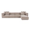 Atelier del Sofa Corner Sofa Sora (L1-O1-O1-1R-POUFFE ) - Sand Beige Sand Beige