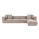 Corner Sofa Sora (L1-O1-O1-1R-POUFFE ) - Sand Beige Sand Beige Atelier del Sofa Corner Sofa Sora (L1-O1-O1-1R-POUFFE ) - Sand Beige Sand Beige