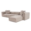 Atelier del Sofa Corner Sofa Sora (L1-O1-O1-1R-POUFFE ) - Sand Beige Sand Beige