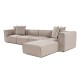 Corner Sofa Sora (L1-O1-O1-1R-POUFFE ) - Sand Beige Sand Beige Atelier del Sofa Corner Sofa Sora (L1-O1-O1-1R-POUFFE ) - Sand Beige Sand Beige