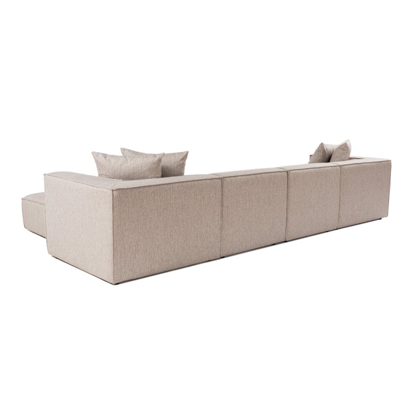 Atelier del Sofa Corner Sofa Sora (L1-O1-O1-1R-POUFFE ) - Sand Beige Sand Beige
