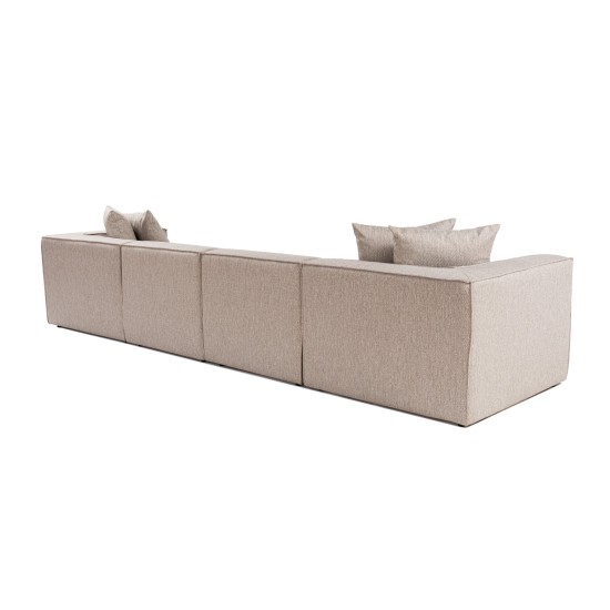Corner Sofa Sora (L1-O1-O1-1R-POUFFE ) - Sand Beige Sand Beige Atelier del Sofa Corner Sofa Sora (L1-O1-O1-1R-POUFFE ) - Sand Beige Sand Beige