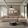 Atelier del Sofa Corner Sofa Sora (L1-O1-O1-1R-POUFFE ) - Cappuccino Cappuccino
