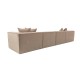 Atelier del Sofa Corner Sofa Sora (L1-O1-O1-1R-POUFFE ) - Cappuccino Cappuccino