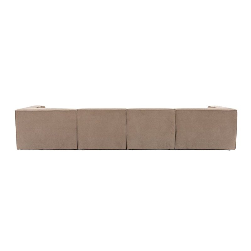 Atelier del Sofa Corner Sofa Sora (L1-O1-O1-1R-POUFFE ) - Cappuccino Cappuccino