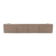 Atelier del Sofa Corner Sofa Sora (L1-O1-O1-1R-POUFFE ) - Cappuccino Cappuccino