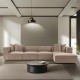 Atelier del Sofa Corner Sofa Sora (L1-O1-O1-1R-POUFFE ) - Cappuccino Cappuccino