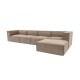 Atelier del Sofa Corner Sofa Sora (L1-O1-O1-1R-POUFFE ) - Cappuccino Cappuccino