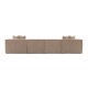 Atelier del Sofa Corner Sofa Sora (L1-O1-O1-1R-POUFFE ) - Cappuccino Cappuccino