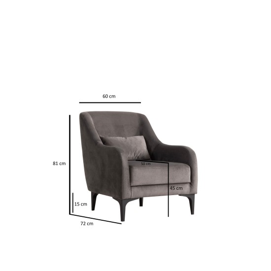 Wing Chair Astana - Anthracite Anthracite Wing Chair Astana - Anthracite Anthracite