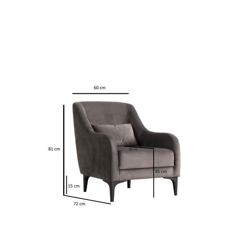 Wing Chair Astana - Anthracite Anthracite