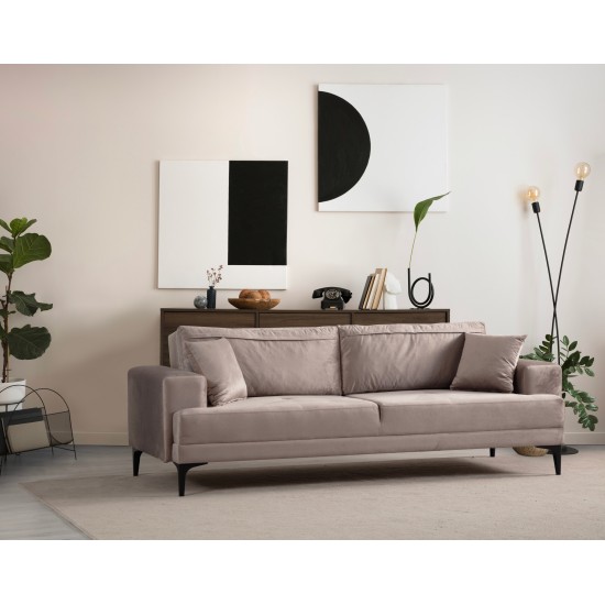 3-Seat Sofa Astana 3 Seater- Beige Beige Atelier del Sofa 3-Seat Sofa Astana 3 Seater- Beige Beige