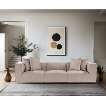 3-Seat Sofa Sora 3 - Sand Beige Sand Beige