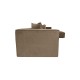 Γωνιακός Καναπές Sora (L1-O1-O1-1R-POUFFE ) - Χρώμα Καφέ - 430x102x75εκ - Δώρο το Πουφ
