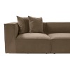 Γωνιακός Καναπές Sora (L1-O1-O1-1R-POUFFE ) - Χρώμα Καφέ - 430x102x75εκ - Δώρο το Πουφ