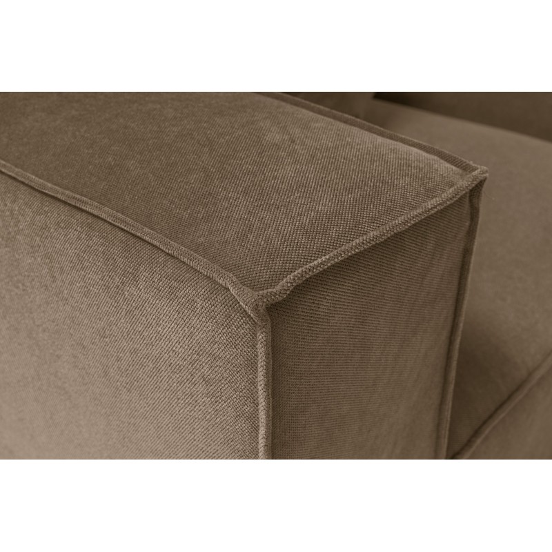 Γωνιακός Καναπές Sora (L1-O1-O1-1R-POUFFE ) - Χρώμα Καφέ - 430x102x75εκ - Δώρο το Πουφ
