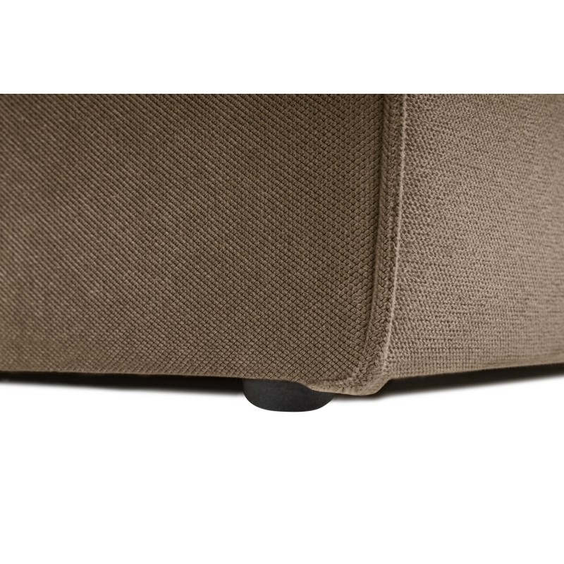 Γωνιακός Καναπές Sora (L1-O1-O1-1R-POUFFE ) - Χρώμα Καφέ - 430x102x75εκ - Δώρο το Πουφ